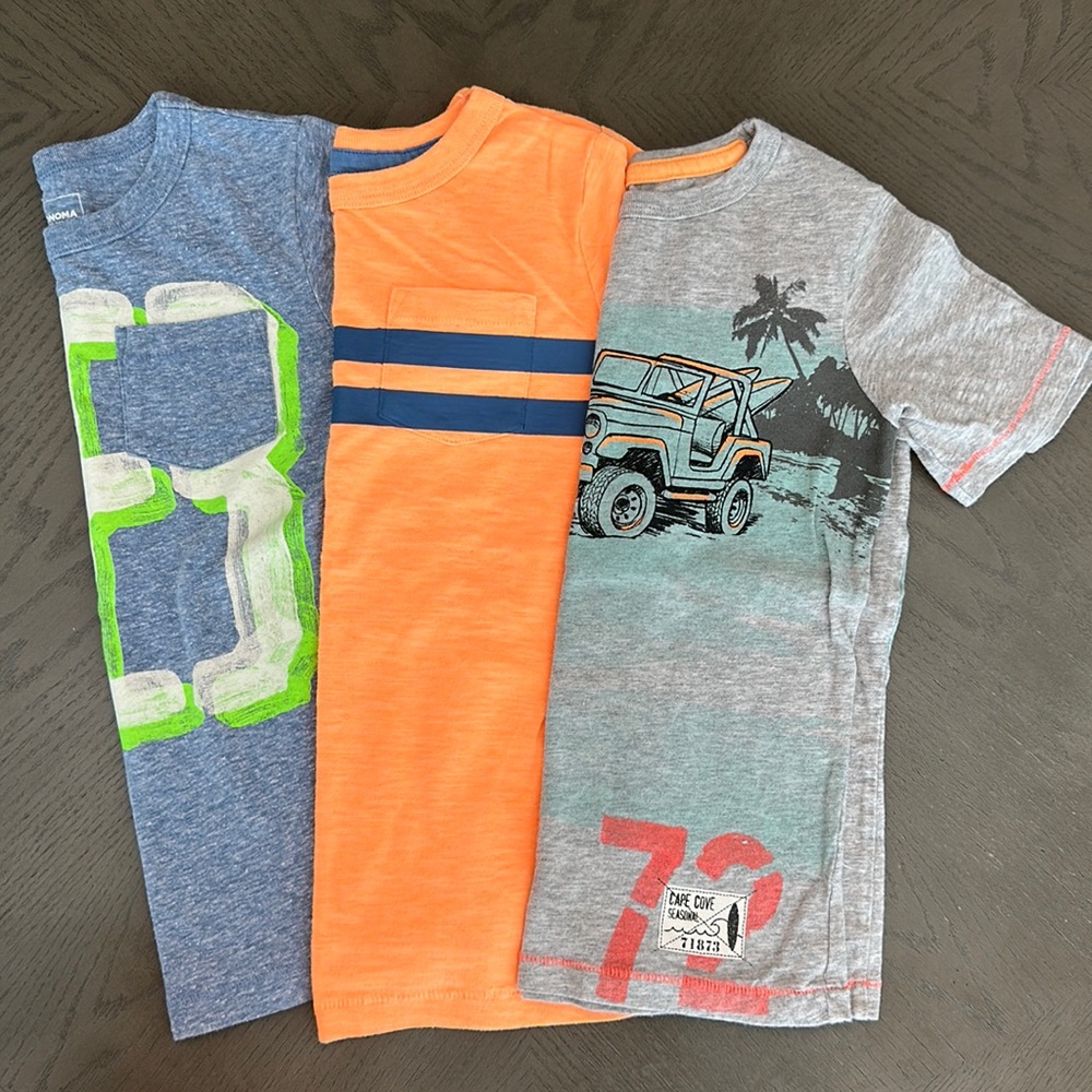3 Sonoma size 5 boy short sleeve t-shirts